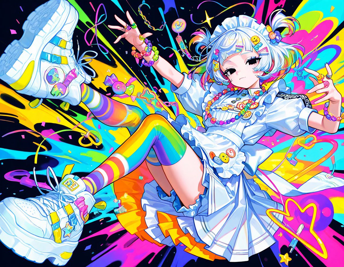 pu_vye's tweet photo. FF外から失礼します│  ̂⩊፟ ̂𐅀♡
ぎゃんかわプロンプトお借りしました〜🌈🤍.ᐟ.ᐟ https://t.co/mLoJx3G8ah