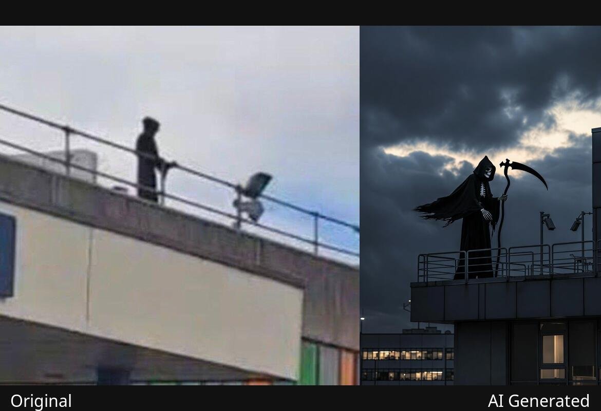 igotisekai's tweet photo. When the Grim Reaper shows up on the hospital roof…
Staff: “Sir, visiting hours are over.”
Death: “I’m not visiting.” 💀
Would you clock out or start negotiating?
#GrimReaper #DarkHumor https://t.co/WkSkDLbTge