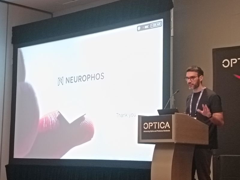 neurophos's tweet photo. Dr. @CristianCiraci presented our latest work on reconfigurable metasurface photonic systolic processing arrays at the @OpticaWorldwide Advanced Photonics Congress 2026.

Thank you to the organisers and everyone who attended the session. We enjoyed the discussions and look forward to what's ahead.
@PatrickTBowen 
#Photonics #OpticalComputing #AIInfrastructure #Semiconductors #AI