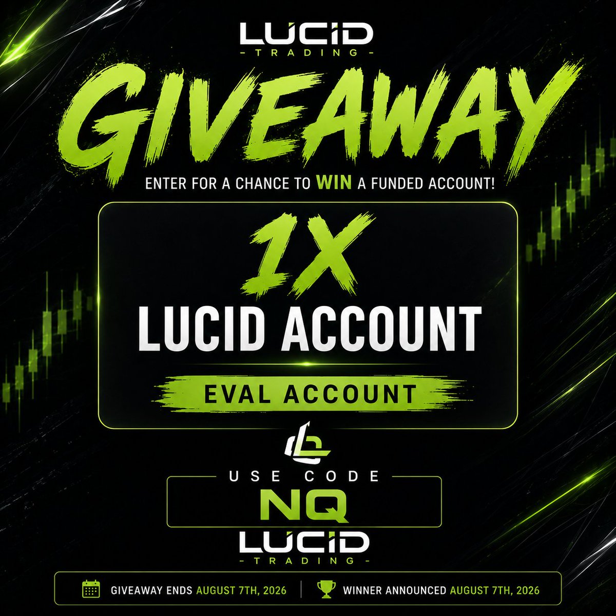 TheStonkDad's tweet photo. Givvvvyyyy time!!

Lucid Flex account to someone who

-Follows me. @DoctorTrades1 and @Poboy__ 

-Likes/reposts

-Comment "Use code NQ"

Giveaway ends on Friday! https://t.co/aeo1fwgkIg