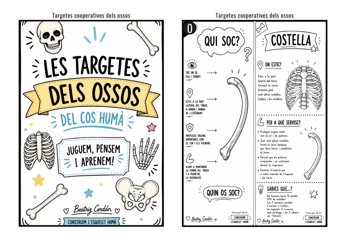 BeatrizCerdan's tweet photo. Después de muchas horas de trabajo… ¡ya está terminado! 💚

Un juego de 22 tarjetas cooperativas para aprender los huesos del cuerpo humano con la técnica Pi-Ma-Pa (Pies-Manos-Manos-Pareja). https://t.co/JGfbvHHUrT https://t.co/d0viy7QoQF
