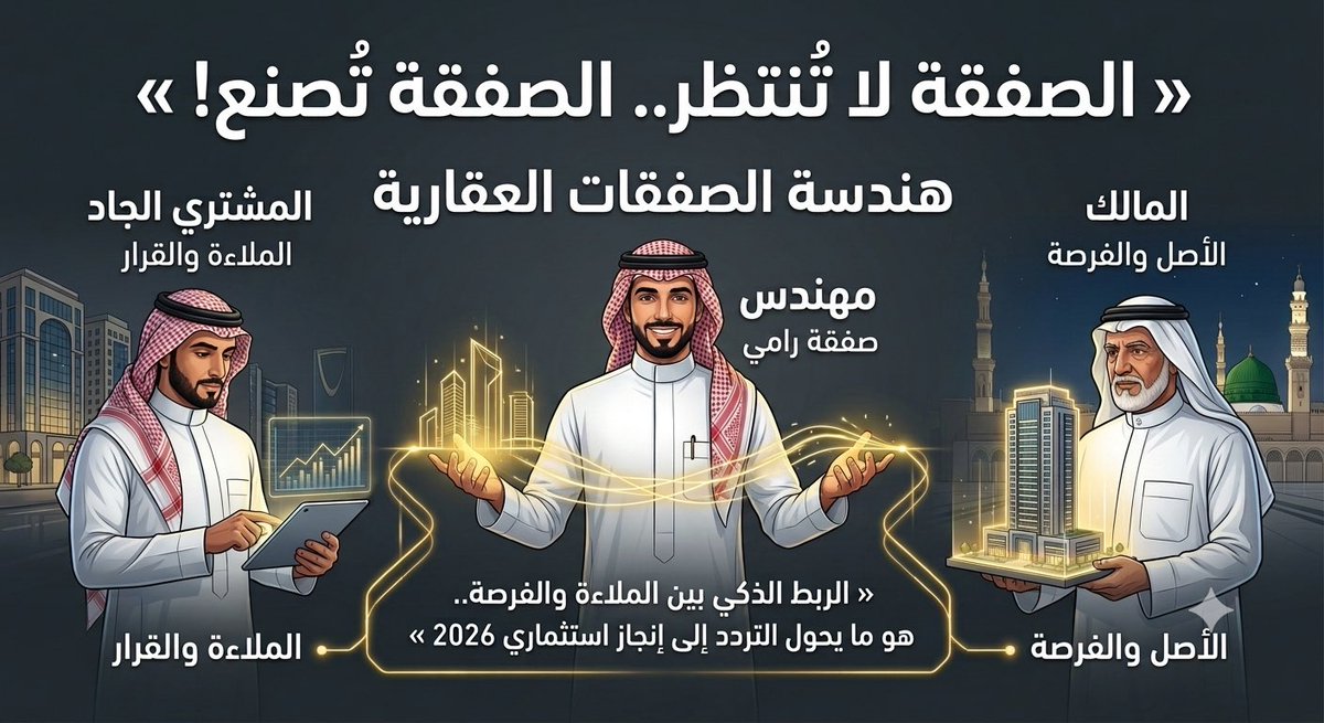 BasmatQararo's tweet photo. السؤال الموجه للوسطاء العقاريين:
«زملائي الأعزاء: كم صفقة عقارية نفّذتموها في عام 2026؟ وكم عملية "هندسة عقارية" نجحتم في تركيبها وحسمها بالضبط؟
الحوكمة والتنظيم والسرعة في التنفيذ هي الأساس الذي تُبنى عليه كل ثروة عقارية واعية.» https://t.co/TA8EXD8nLZ