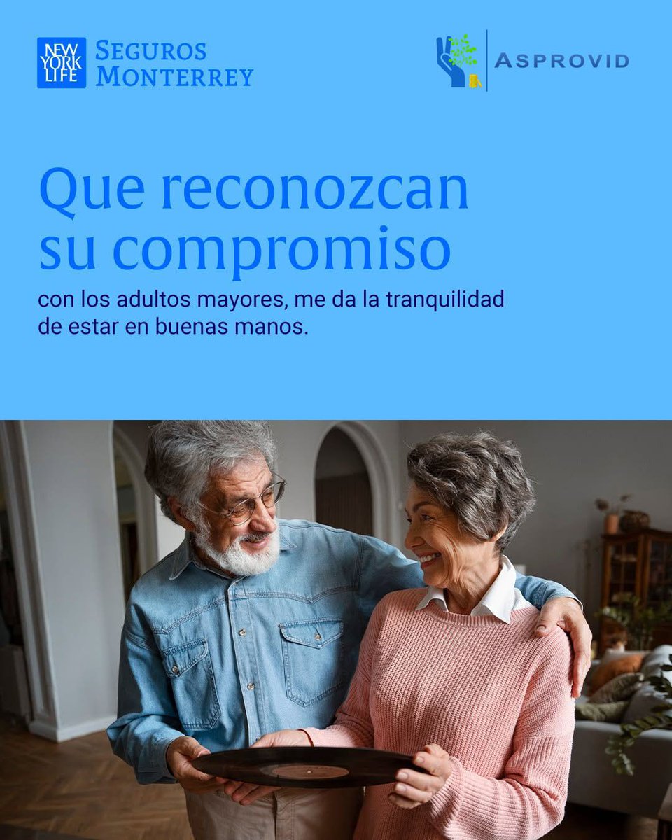 asprovid's tweet photo. Seguros Monterrey New York Life ha sido reconocido por su atención a adultos mayores. 💪💙
Fuente: https://t.co/eT4NiYOVes https://t.co/DZdutd5R5i