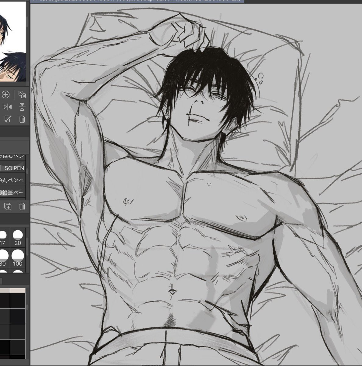 symbiotie's tweet photo. sketch 💤
#toji #rkgk https://t.co/JXJ3Q1Fryf