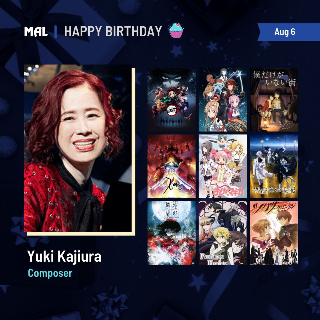 myanimelist's tweet photo. Happy birthday to Yuki Kajiura! 🎂

Full profile: https://t.co/FnKKTF8VUF https://t.co/z6B3xw4M7q