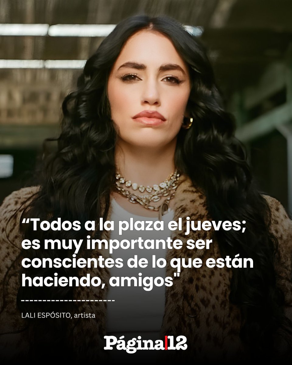 pagina12's tweet photo. Lali convocó a movilizarse este jueves frente al Congreso en rechazo a la reforma de la Ley de Tierras que impulsaba el Gobierno. https://t.co/HQY7Ef2lYq https://t.co/bd6ynEqy3b