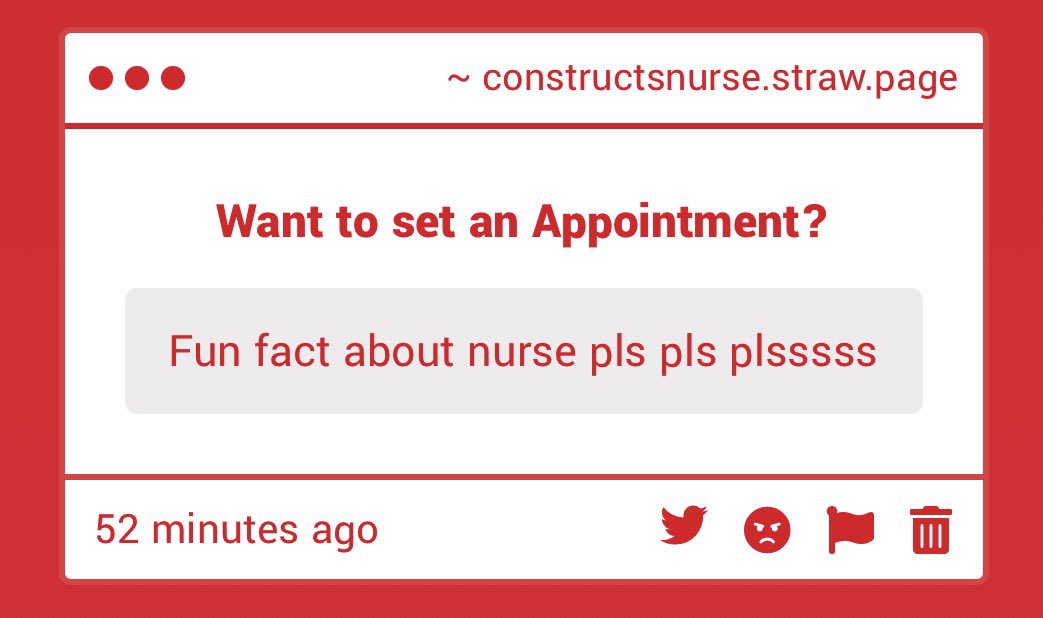 ConstructsNurse's tweet photo. “Hmm, I’m unsure as to how ‘fun’ of a fact this would be but, I live in the hospital. My room is located on the basement level, further back from all our machines down there.” https://t.co/6TYCPtfK4W
