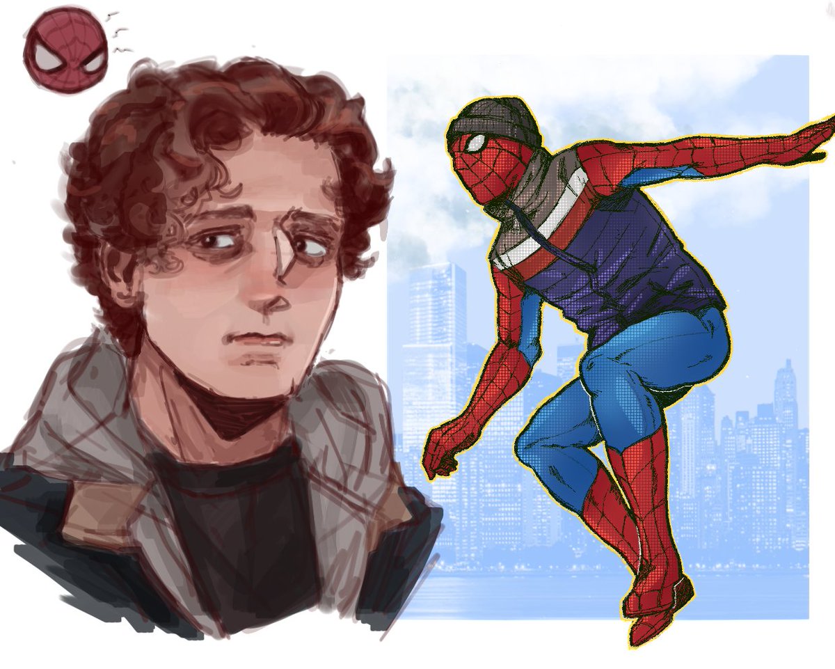 waxcandie's tweet photo. #spiderman #brandnewday 

I’ve never drawn Spiderman before :) https://t.co/1OOX73i7Yr