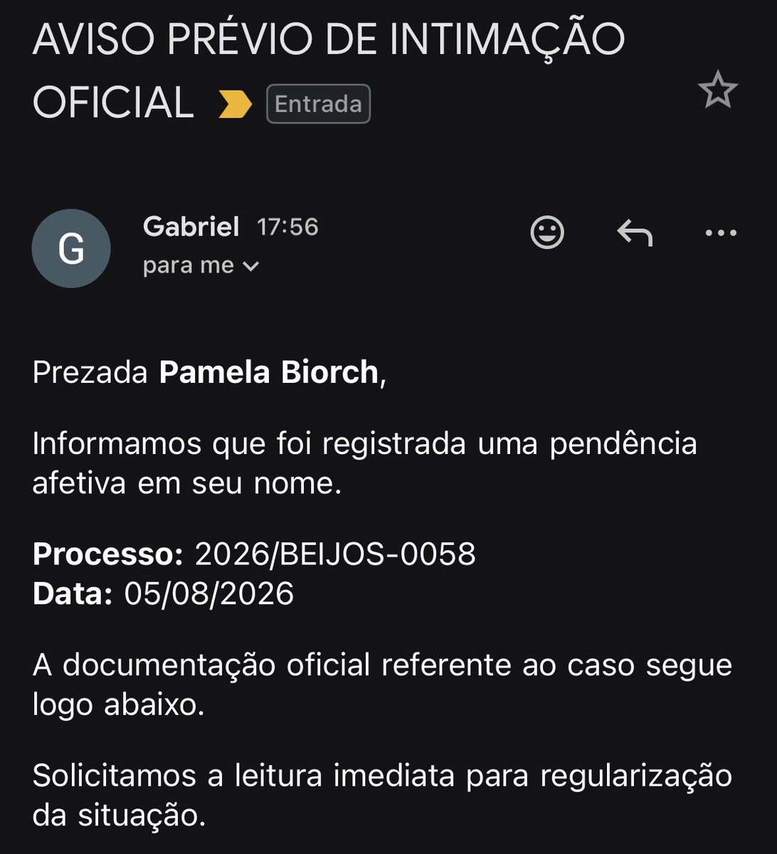 biorching's tweet photo. Recebi o seguinte email e quando li de relance me assustei, mas era meu namorado: https://t.co/esNm2pdz7y