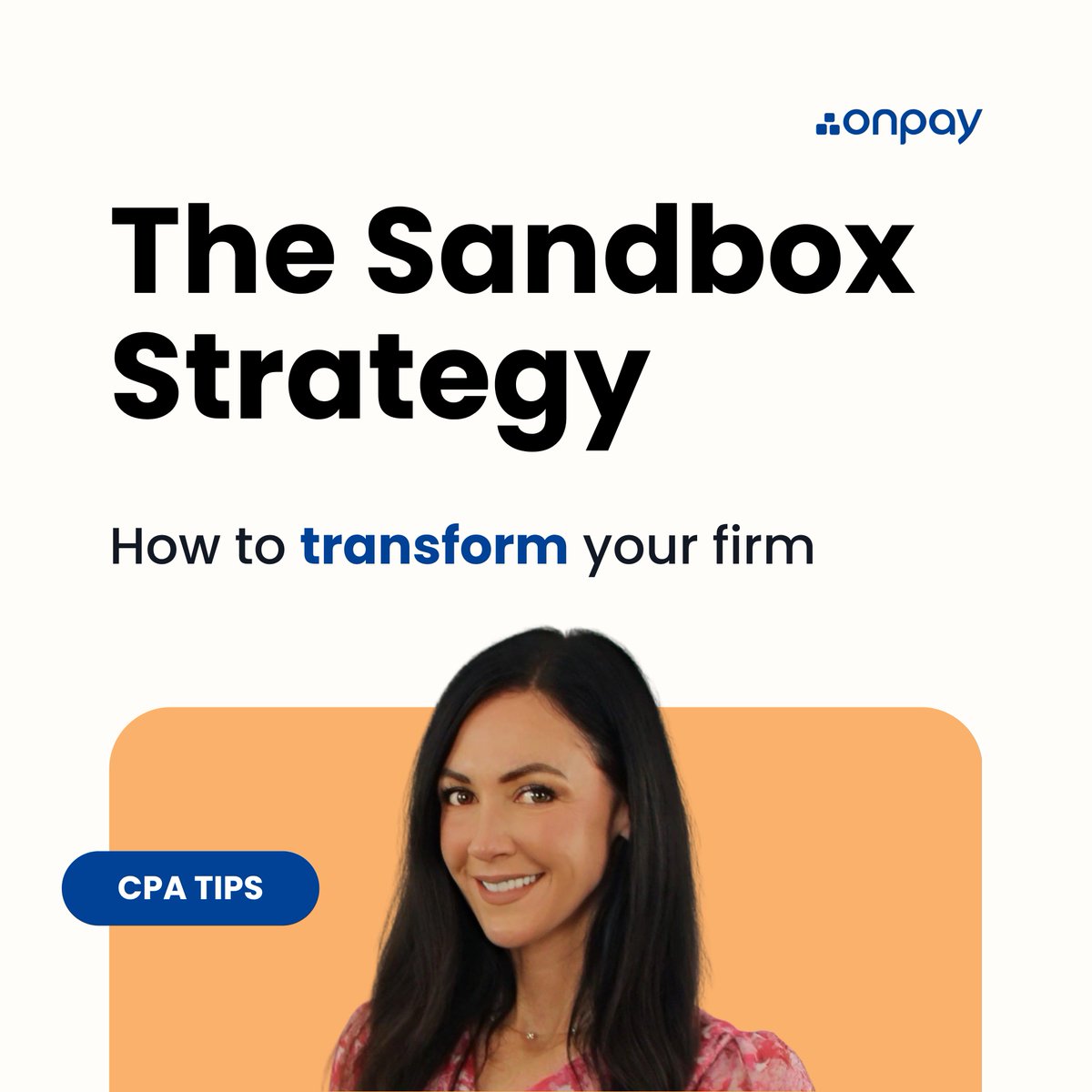 onpay_payroll's tweet photo. Want to launch new advisory services without the risk of burning out your team?

Two words: Sandbox Strategy. 🏖️

Changing your tech, pricing, and workflows all at once usually ends in exhaustion instead of growth.

Marit Burmood, CPA, EA broke down the secret to scaling CAS the smart way.

Check out the full guide: https://t.co/L3NtPgwKWb 

@theextroacc