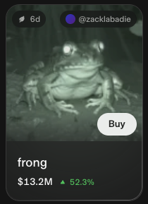 ripchillpill's tweet photo. you can see the creator of tokens on @TradePools 

this is how you know $FRONG is legit 

it has been created by @zacklabadie 

and it's a frong 🐸 https://t.co/HV3hbnzGun
