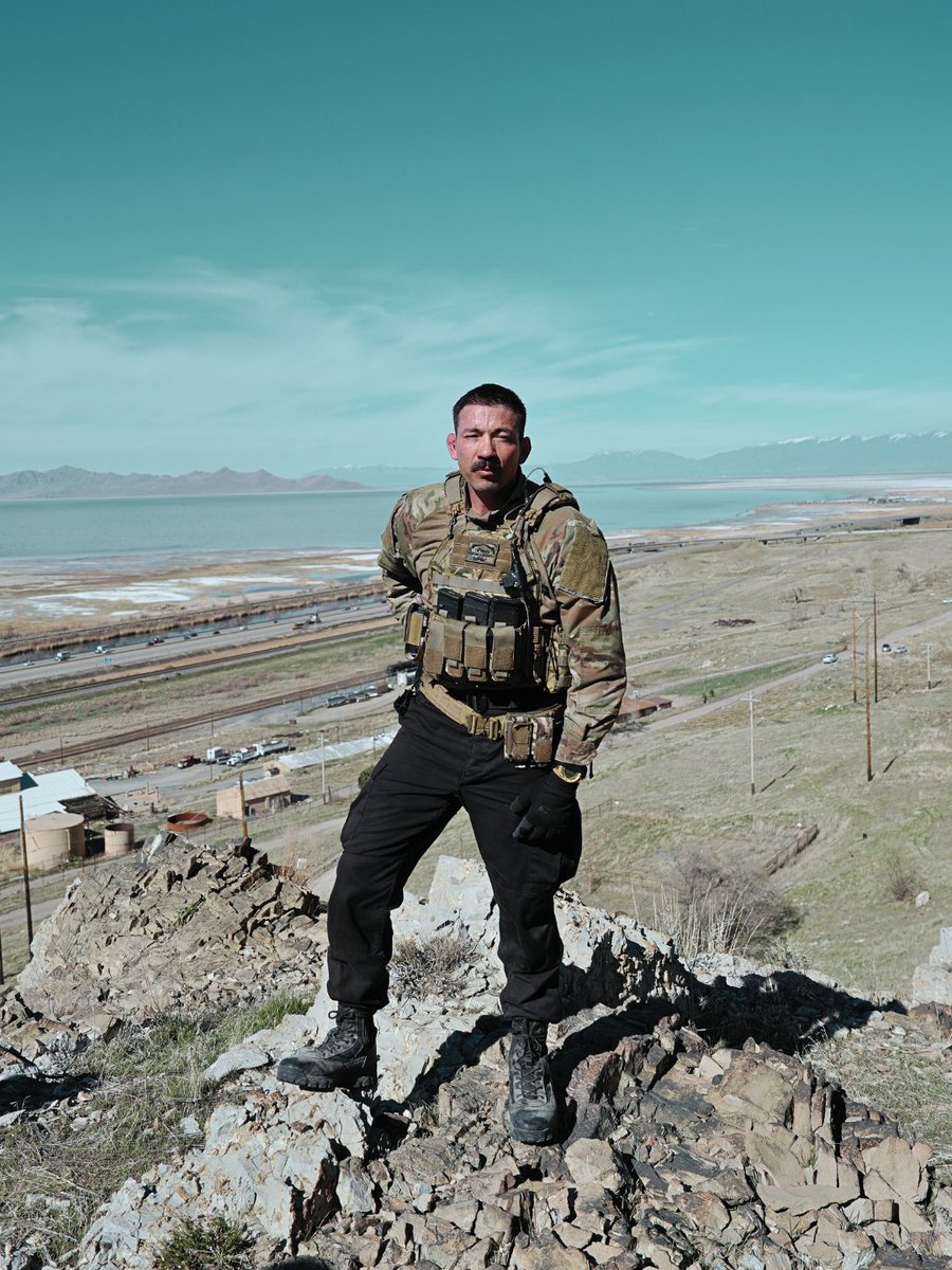 WatchHomestead's tweet photo. Stoic. Swift. Staunch. 💪
Echo Squad's rifleman may be a man of few words, but he is fiercely loyal and dependable. See more of Lehi Dominguez in #HomesteadSeries #Season2 #BTS https://t.co/Jq0O9OGaP8