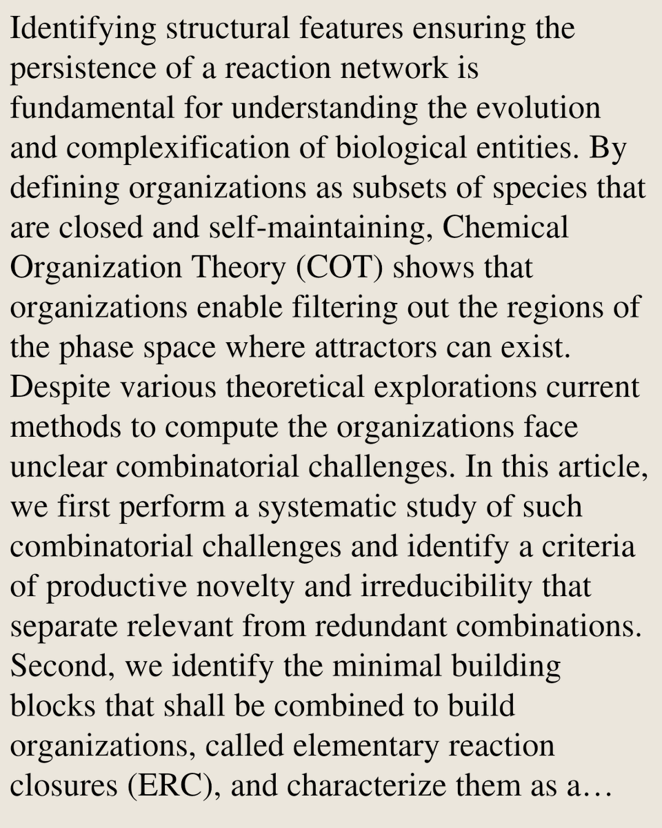 ENZN's tweet photo. Synergy and Complementarity: The Generative Basis of Chemical Organizations

Tomas Veloz
https://t.co/275ek7c3eL [𝚚-𝚋𝚒𝚘.𝙼𝙽] https://t.co/0fYBpZUW17