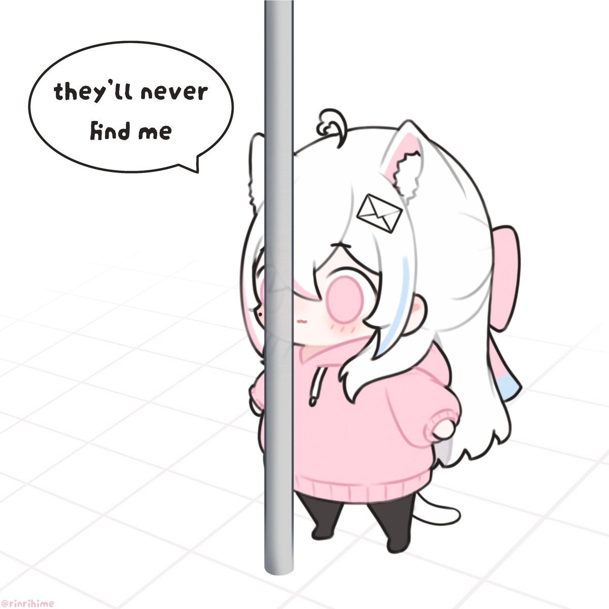 rinrihime's tweet photo. hide and seek https://t.co/lIOfyvTOxJ