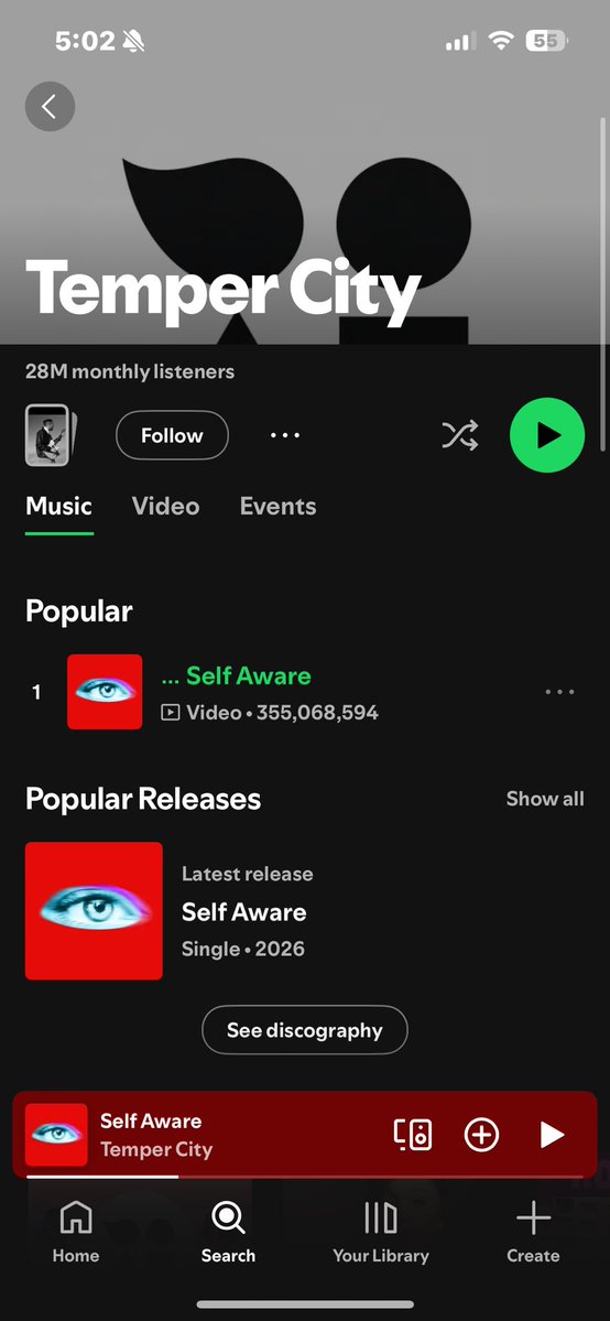 tippity's tweet photo. #BeastMode . also looking into this band bro they have one singular song out with 300M+ listens? possibly the most astroturfed industry plant shit of all time? what Mossad agent wanted to play big-time Rick Rubin record label exec? https://t.co/UfzJ3Y3zzF