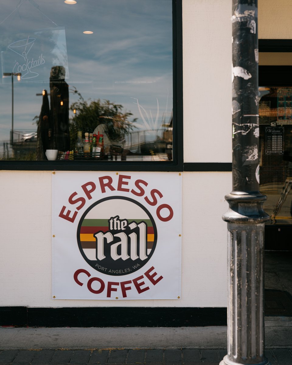 CaffeVita's tweet photo. The Rail in Port Angeles has everything - breakfast, lunch, dinner, take-out, patio dining, craft cocktails, cold beer, and grab-and-go coffee.

Add a friendly staff &amp; proximity to the waterfront wharf and it makes them a must-stop spot for Olympic weekend adventures. https://t.co/EgzsXblEZy