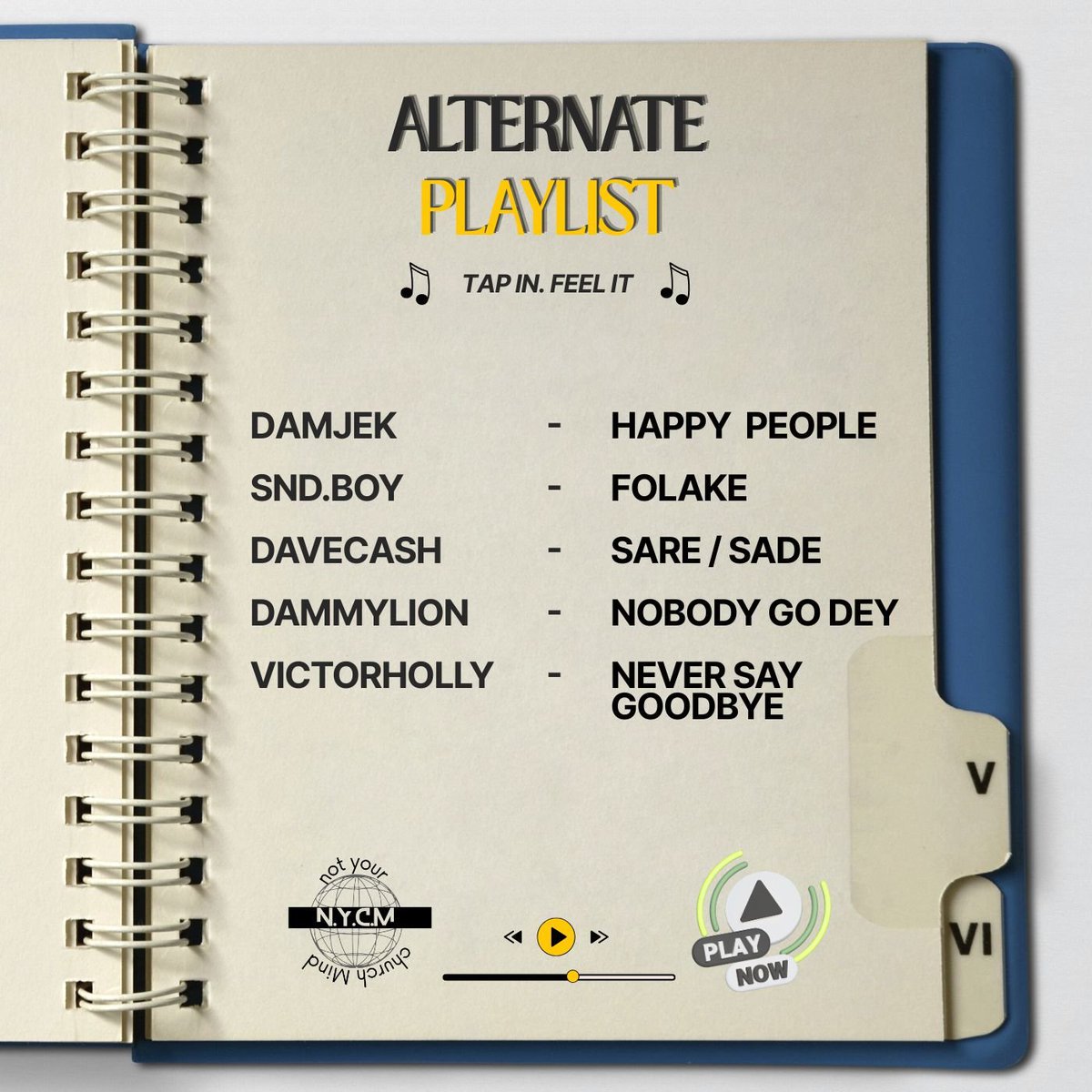 nychurchmind's tweet photo. NYCM Alternate Wednesday!
Alternate Playlist O'Clock!
🌎✨🔊🎶🎵🔋 https://t.co/spCEpYZ7Ym
