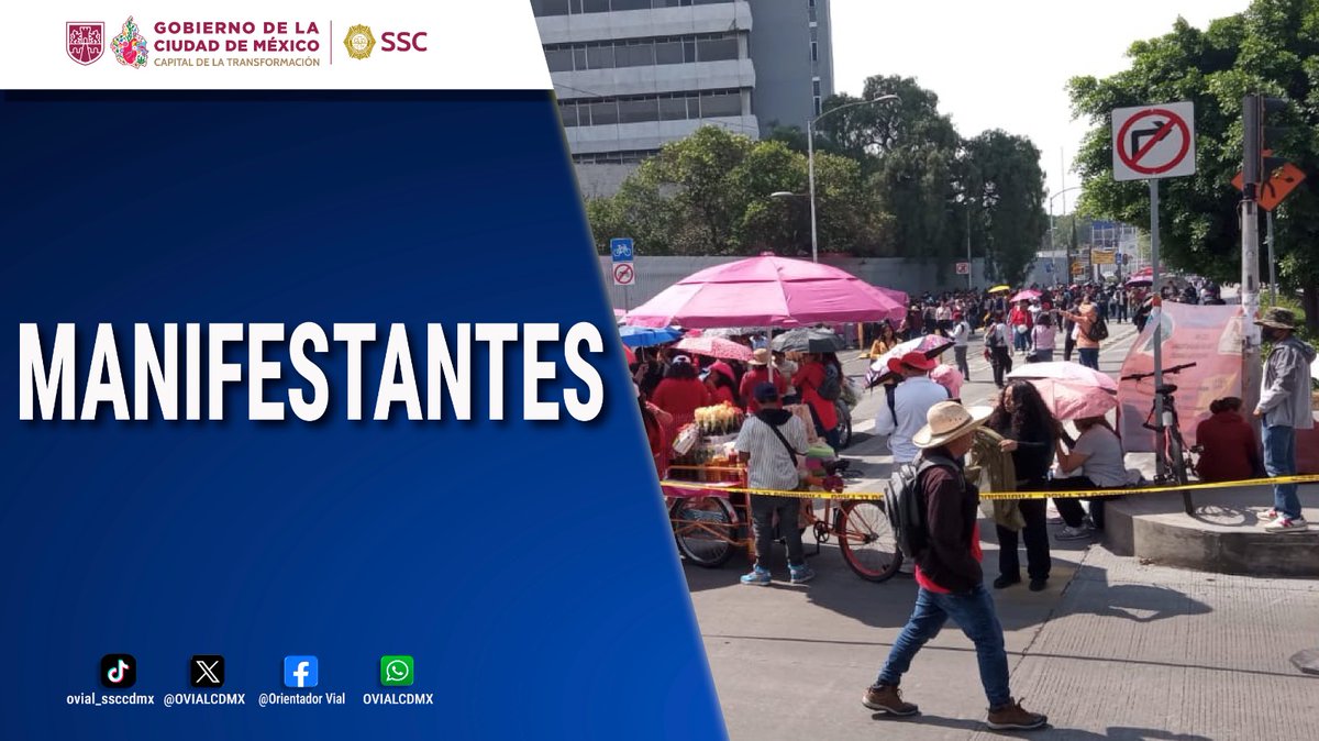 OVIALCDMX's tweet photo. 14:12 #PrecauciónVial | Bloque en Javier Barrios Cierra y Av. Carlos Lazo, por manifestantes. #AlternativaVial Vasco de Quiroga, Alfonso Caso Andrade, Av. Tamaulipas y Av. Santa Fe. https://t.co/06aSmjOa0O