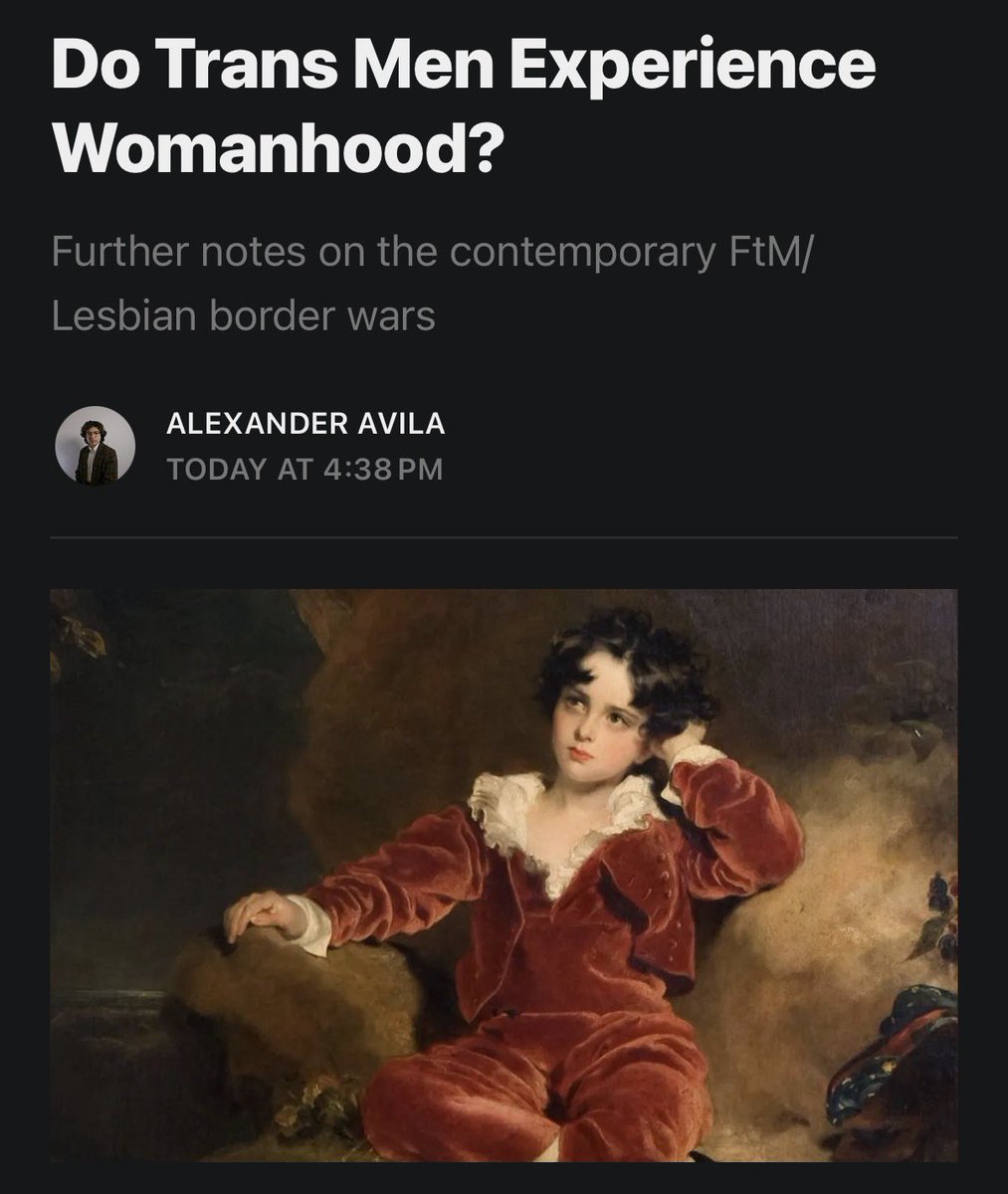 aretheygay's tweet photo. Why do so many trans men seem to have lingering attachments to womanhood and girlhood? 

I have some theories. https://t.co/ydf1ijDdlG