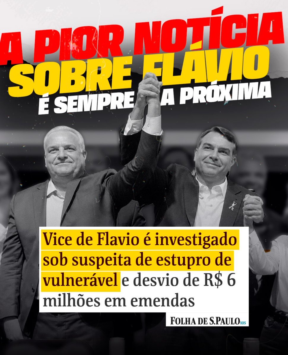 RuthLopes1377's tweet photo. Não é um detalhe. É um recado.

Quando o vice da chapa é alguém investigado por crimes gravíssimos, como estupro de vulnerável e desvio de verbas,  isso mostra as prioridades desse grupo. As escolhas mostram outra realidade.

 As escolhas falam mais alto do que qualquer discurso. https://t.co/zUZOz1pdIy