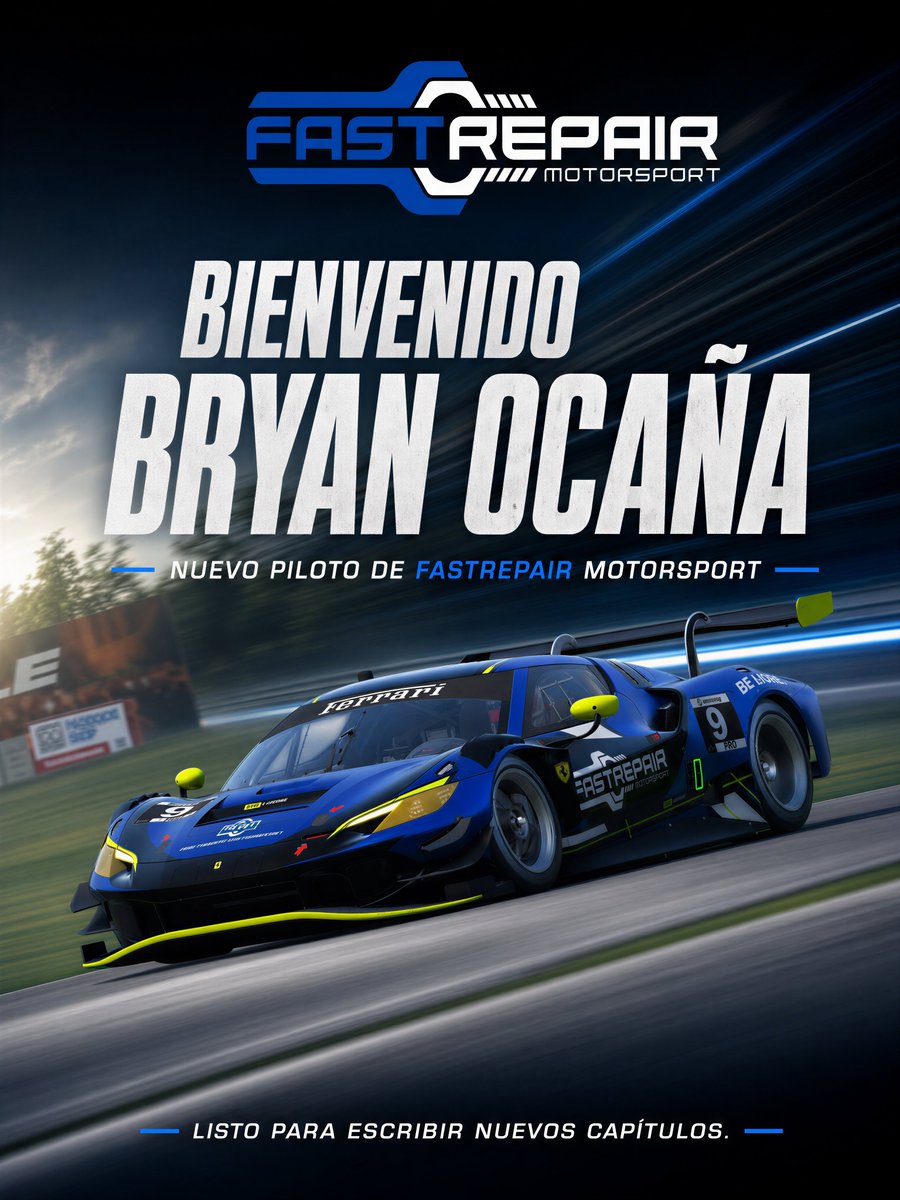 FastRepairMotor's tweet photo. ¡Seguimos creciendo!

@fruttero69 se une a FastRepair Motorsport para comenzar una nueva etapa.

¡Bienvenido al equipo! https://t.co/17D43o8vew