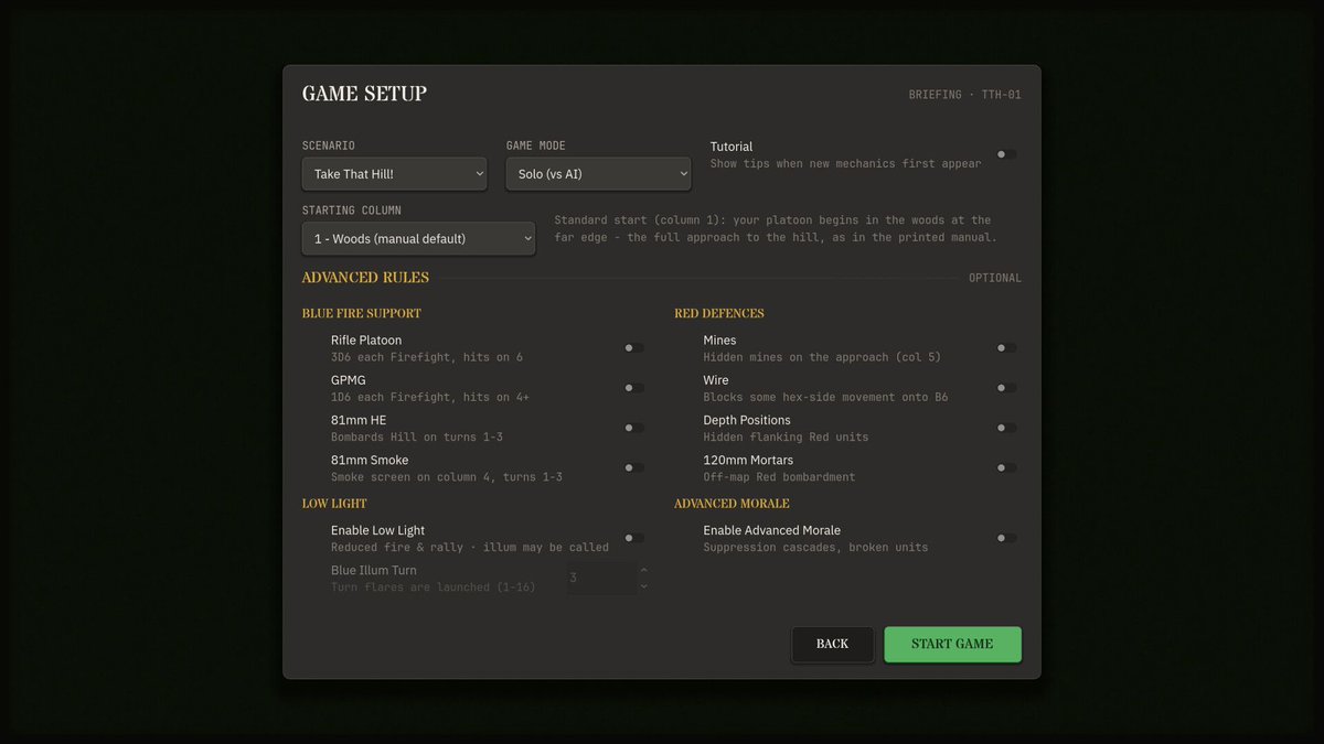 Fight_Club_Intl's tweet photo. Tomorrow, Take That Hill goes live on Steam and other platforms.

Built with first time wargamers in mind, it’s a fast-paced tactical decision game that challenges you to fight as an infantry platoon commander against the clock.

#TakeThatHill #Wargaming #tactics #gaming #PME https://t.co/QxwpvGskk9