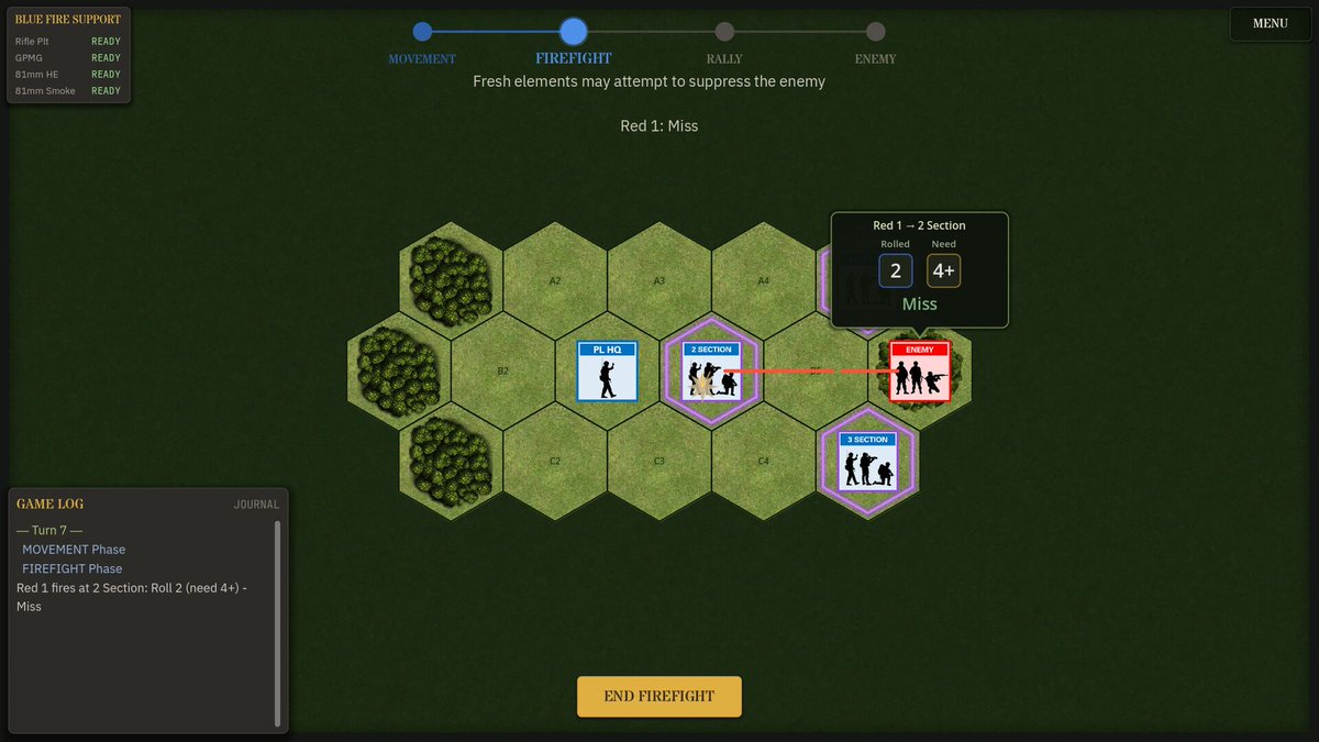 Fight_Club_Intl's tweet photo. Tomorrow, Take That Hill goes live on Steam and other platforms.

Built with first time wargamers in mind, it’s a fast-paced tactical decision game that challenges you to fight as an infantry platoon commander against the clock.

#TakeThatHill #Wargaming #tactics #gaming #PME https://t.co/QxwpvGskk9