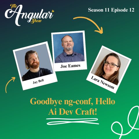 AiDevCraftConf's tweet photo. The A+ Show series finale is here!

Join us &amp; Joe Eames to say goodbye to #ngconf, celebrate the  #Angular community &amp;  look ahead to what’s next: Ai Dev Craft.

End of an era. Start of a new one.

🟢https://t.co/o1zwpDT4DE
🍎https://t.co/yFPg2tYOzr
📺https://t.co/85CfFNBArQ https://t.co/UrdoN2GHSV