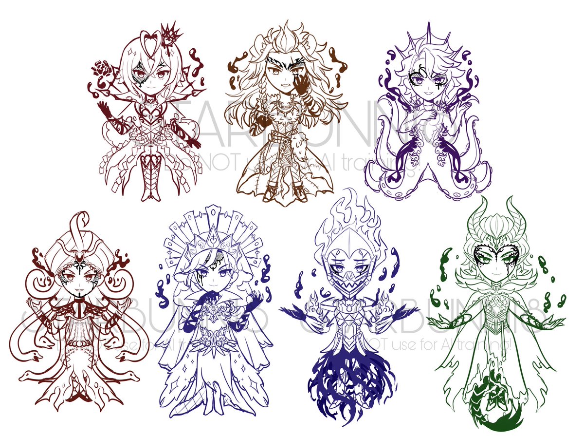 starbunni8's tweet photo. Progress update on the TWST OB designs!✨ I can’t wait to start rendering them!💫
#twst https://t.co/D8OyvPiWmu