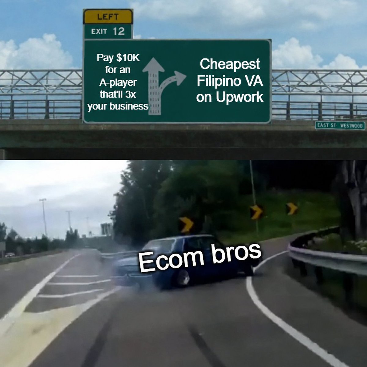 shauneng's tweet photo. A guy in Evolve paid his 2 creative strategists $70k in one month
⠀
Sounds insane

Until you see the math he ran first
⠀
Most of you are fine paying people to buy back your time
⠀
A VA here. A $1k editor there.

But the moment a hire costs real money, you freeze.
⠀
I've seen guys doing $1M/month refuse to pay $6k for a creative strategist.
⠀
Not because they can't afford it. Obviously.
⠀
But because they make the call off gut. And to the gut, big salaries feel expensive.
⠀
So the strategist who would've found their next 3 winning ads gets passed on over a price tag.
⠀
There's a number that tells you what a hire is actually worth. Not what your gut says.
⠀
Dan Martell calls it the Buyback Rate.
⠀
Income ÷ 2000 hours ÷ 4 = your buyback rate. 

The max hourly cost worth paying to take something off your plate.
⠀
Made $600k last year? $600k ÷ 2000 hours = $300/hour. 

That's what your time's worth to the business.
⠀
$300 ÷ 4 = $75/hour. Anyone at $75/hour or less is worth it immediately. You're buying your time back at a 4x discount.
⠀
Now run that $6k/month strategist through it. That's ~$37/hour. Half your buyback rate.
⠀
The math says he's cheap. Your gut says he's expensive. The math is right.
⠀
Here's what it looks like at different stages:
⠀
At $100k/month with 25% margins, a video editor at $2-3k/mth fits. Not even a debate.
⠀
At $350k/month with $80k net, a senior video editor/junior creative strategist plus an editor/graphic designer pays for itself many times over. You're not spending money. You're multiplying it.
⠀
At $1M/month, even a senior creative strategist at $15k/mth (after bonuses) is cheap next to the ROI of winning ads.
⠀
Back to the $70k guy.
⠀
His 2 strategists helped a new brand scale from zero to $100k/day within a week. That's 10x their cost back in 7 days.
⠀
$70k sounded insane to you. Quick mafs and the ROI just makes sense
⠀
$10k/month for one hire hurts. Until they make you 10x over their cost
⠀
And even when they don't, they free the hours where YOU would've. That's what your buyback rate says those hours are worth.
⠀
Stop pricing hires off what they cost. Price them off what they return.
⠀
49 people in Evolve have hit $100k/day. Almost none of them scale past it solo.
⠀
Q4 is 8 weeks out. The teams being hired right now decide who prints in November.
⠀
Not every hire will be worth their rate. But the math tells you which ones deserve the shot. And the ones that hit pay for every miss.
⠀
Tis the way of the chad scaler.
