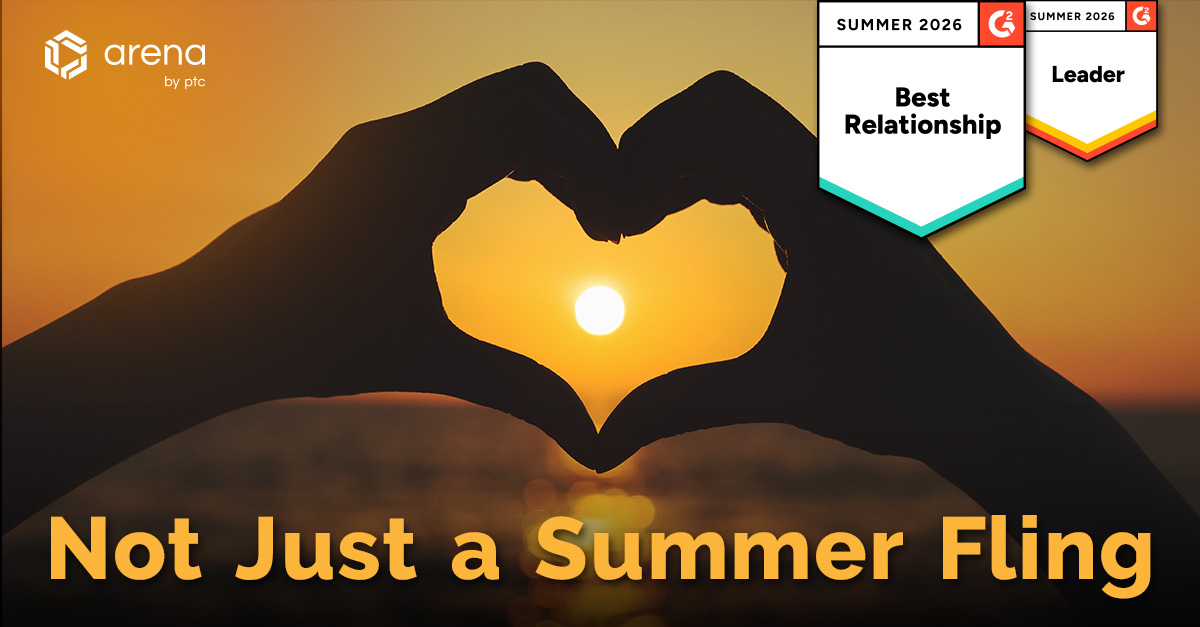 ArenaSolutions's tweet photo. We're committed to our customers, no matter the season. 🫶 Proud to be a G2 leader again and to continue building lasting relationships with our customers. 

#G2Summer26 #G2BestRelationship #PLM #QMS https://t.co/KJEwQakZqh