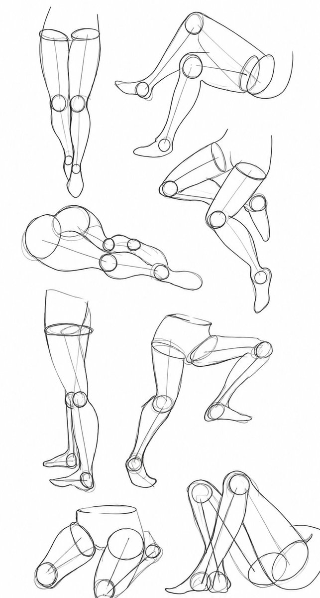 FormSketch_'s tweet photo. Simple cylinders and joints make leg poses much easier to draw https://t.co/VDfo5xVcAR