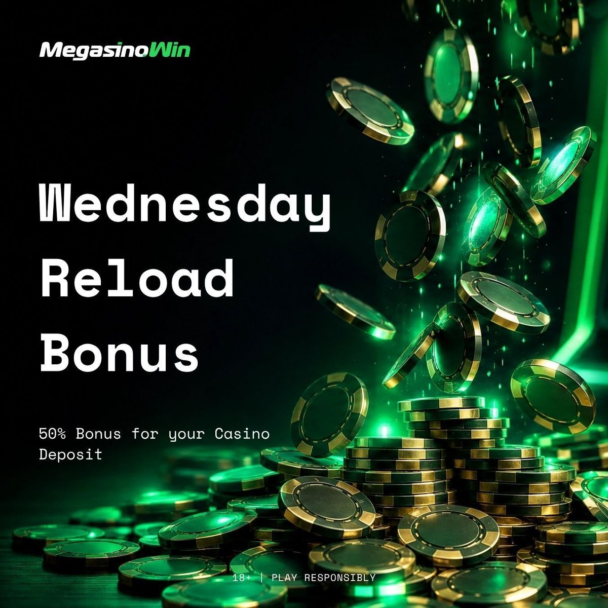 ChainFlare01's tweet photo. A solid midweek reward can make all the difference. Nice to see MegasinoWin keeping the momentum going. 💚#MegasinoWin
#WednesdayReload
#CasinoBonus
#ReloadBonus
#OnlineCasino
#CryptoCasino
#CasinoGaming @Megasino_win https://t.co/yScsw1Gu07