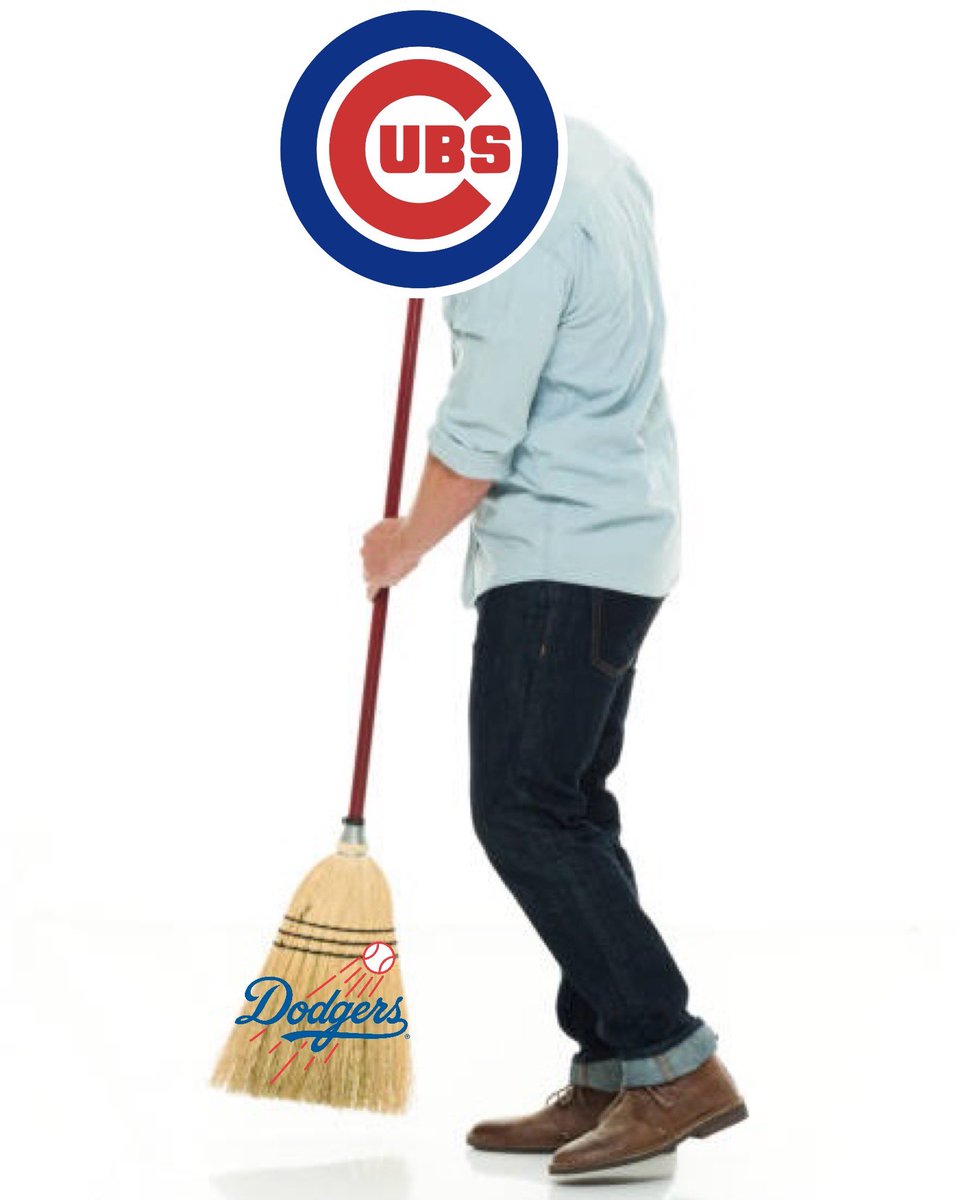 CubsZone's tweet photo. CUBS SWEEP THE DODGERS 🧹 https://t.co/jQJJ5Vmwci
