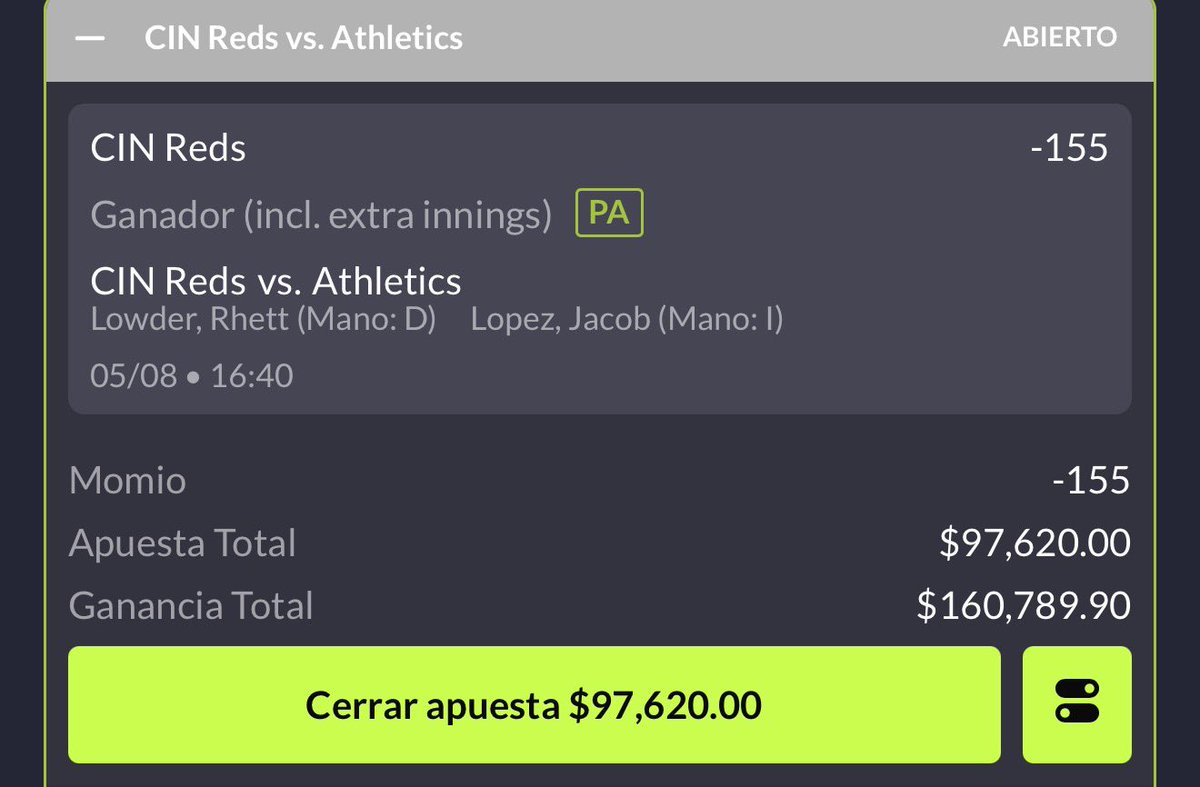 hugowx_'s tweet photo. Paso 2. Reto $1,600 a $10,000🪜🔥

Seguimos con este reto gratis, vamos a ganarlo hoy mismo! El paso 1 fue cubs y se ganó fácil ✅

Dale al ❤️ si vas conmigo! Inicia en 1 hora ⏰ https://t.co/0fWpevUXK4