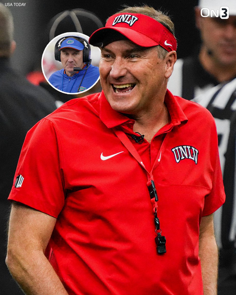On3's tweet photo. NEW: UNLV's Dan Mullen comments on Florida's success since his departure:

"I think three out of my four years, we would have made the College Football Playoff. Maybe that would have looked a little bit different back then with the resume, keeping me around a little bit longer to try to try to go win that national title. But hey, it is what it is. Probably hasn’t gone as well there since I left, it doesn’t seem like."

(via @finebaum)

https://t.co/ldc7SS25JC