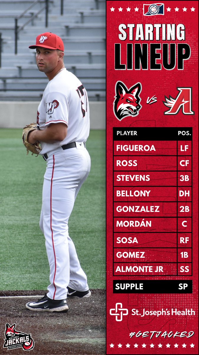 JackalsBaseball's tweet photo. Today's Starting Lineup! Presented by St. Joseph's Health
____
#getjacked #startinglineup https://t.co/u4tgIWhMze