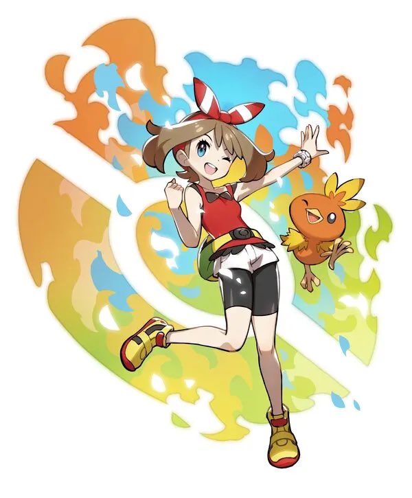 rasenburst's tweet photo. The new Pokopia dlc revealed that the Champion of the Hoenn region is May! 

Pokopia shares the same universe as Let’s Go Pikachu &amp; Eevee https://t.co/NkD1pgzhvo