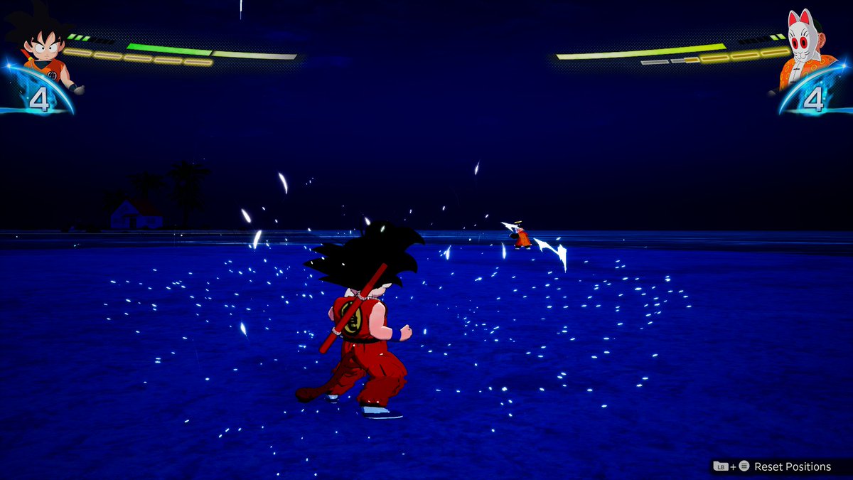 by_shinai's tweet photo. One subtle but thoughtful addition in Sparking! ZERO is the rock formation off the coast of the Kame House stage. Rather than being just background scenery, it serves as an additional combat space, giving players another surface to stand and fight on! https://t.co/IV3pl6NfGl