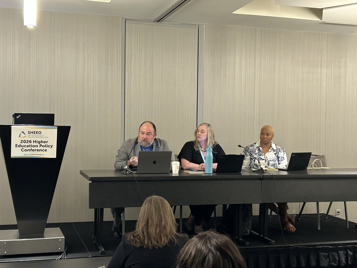 SHEEOed's tweet photo. We’re had 30 insightful concurrent sessions today - from rebuilding civic education, to reforming student success, to a state playbook for reduced credit bachelor’s degrees, to workforce alignment in prison education and many more.  #SHEEO26 https://t.co/mlPjh6Q7Nm