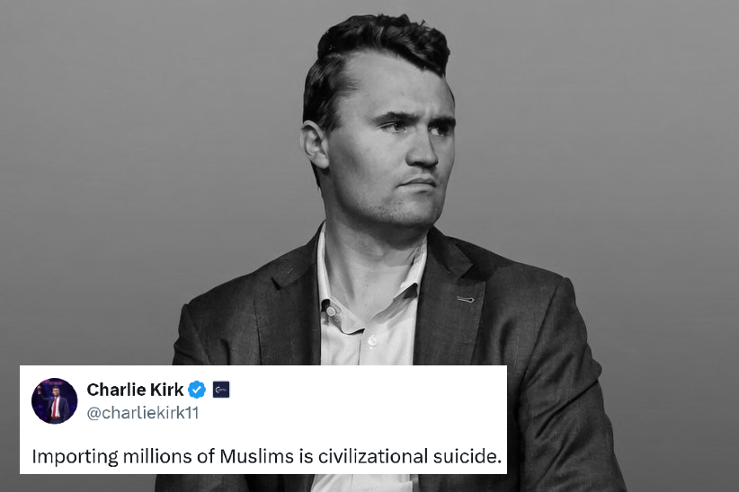 OldeWorldOrder's tweet photo. CHARLIE KIRK: "Importing millions of Muslims is civilizational suicide." https://t.co/qGHQDlthce