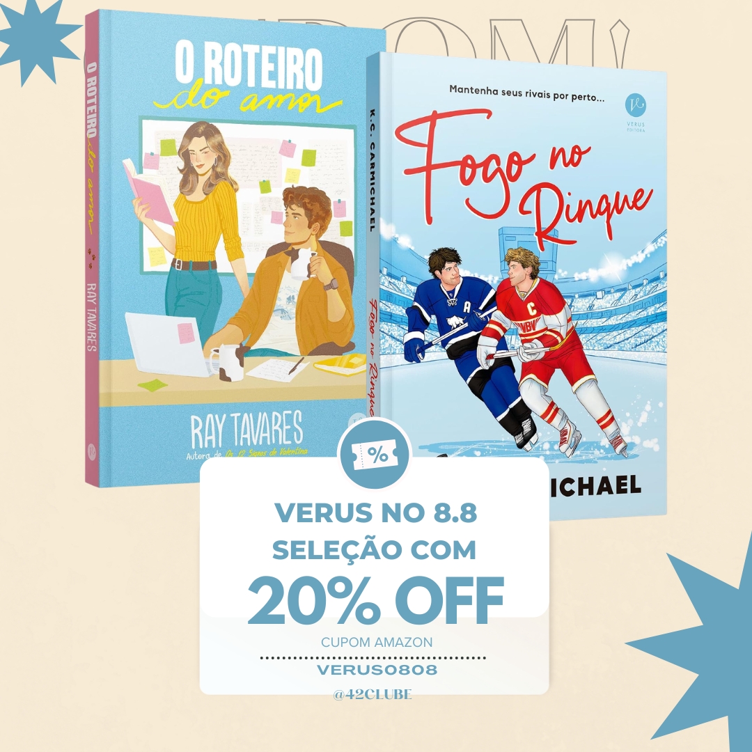 42Clube's tweet photo. 💙 Editora Verus no 8.8 Amazon!

📱 Seleção especial com 20% Off:
🎟  Cupom: VERUS0808 
➡️  https://t.co/FWmn8jGOWk

📱 E-BOOKS com 20% OFF:
🎟  Cupom: VERUS 
➡️  https://t.co/nQABaGGXfg https://t.co/x66ljz6JuX