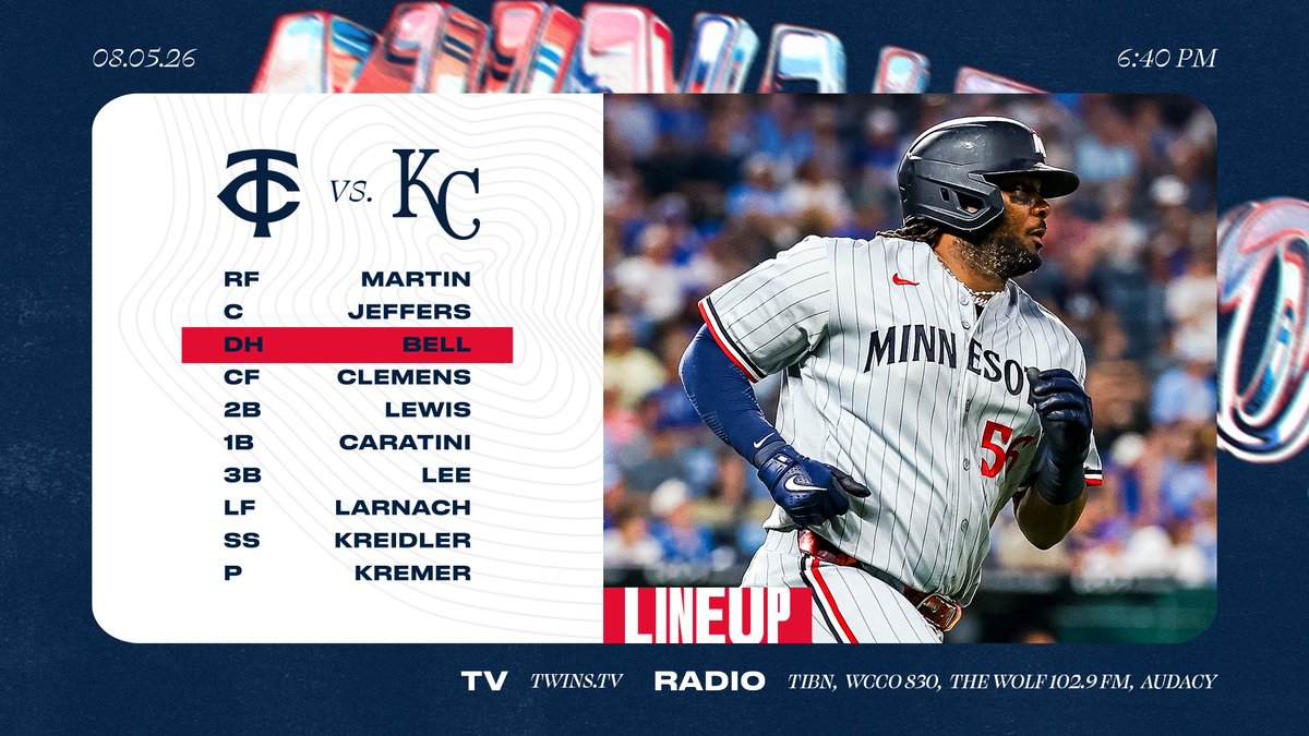 Twins's tweet photo. Tonight's starters

📺 https://t.co/7owDbqKlDa https://t.co/Rhp3IAntlT