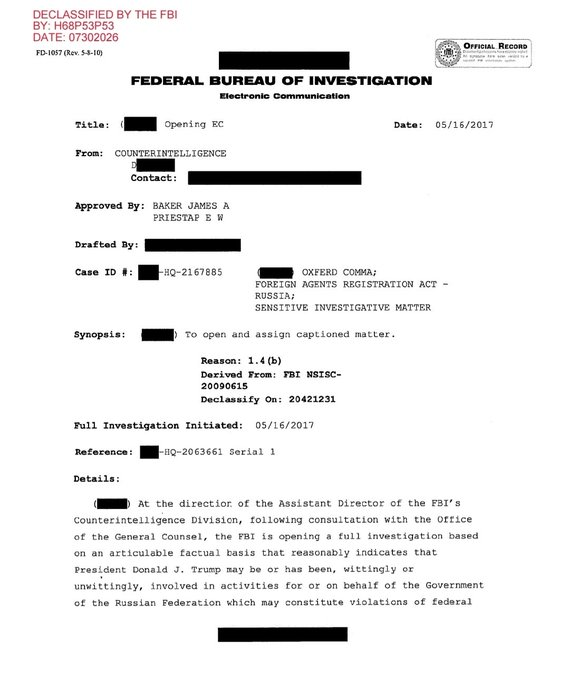 drawandstrike's tweet photo. The actual unregistered foreign agents of a SHADOW GOVERMENT embedded deeply within the Executive Branch's intelligence/law enforcement/national security apparatus were trying to take down a President who wasn't a member of their SHADOW GOVERNMENT by launching a counterintelligence investigation of that sitting President by accusing him of being...

...I swear to God, I am not making this up...

...an unregistered foreign agent of the Russians.  

It was more of a farce than you know...