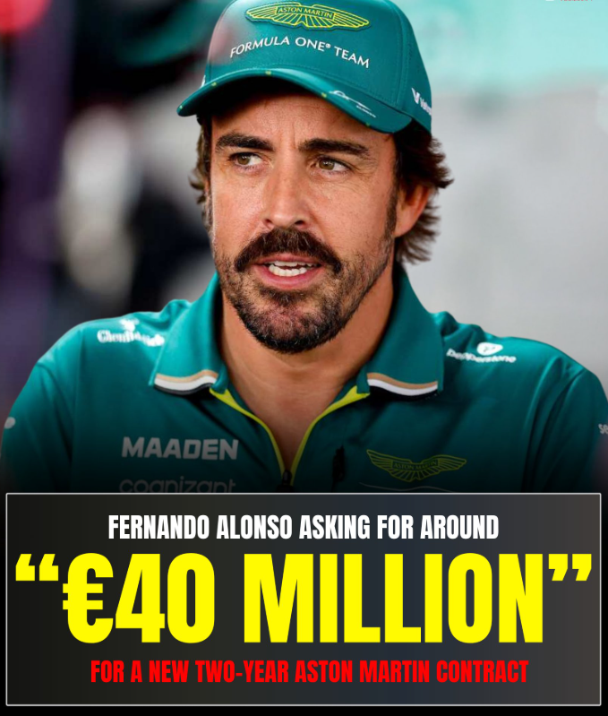 alemaru_F1's tweet photo. アロンソは

アストンマーチンに対し
2027年と2028年の2年契約のために
シーズンあたり4000万ユーロ（約72億8000万円）を要求
これはグリッドで3番目に高い給与となる https://t.co/ZFWAIoUymS