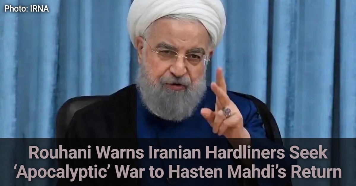 c14english's tweet photo. 🚨🇮🇷 Former Iranian President Hassan Rouhani has issued a stark warning, claiming that extremist factions within the IRGC and Iranian leadership are actively pushing for a wider, more destructive regional war motivated by an apocalyptic belief system, "seeking widespread chaos to intentionally accelerate the reappearance of the Mahdi".