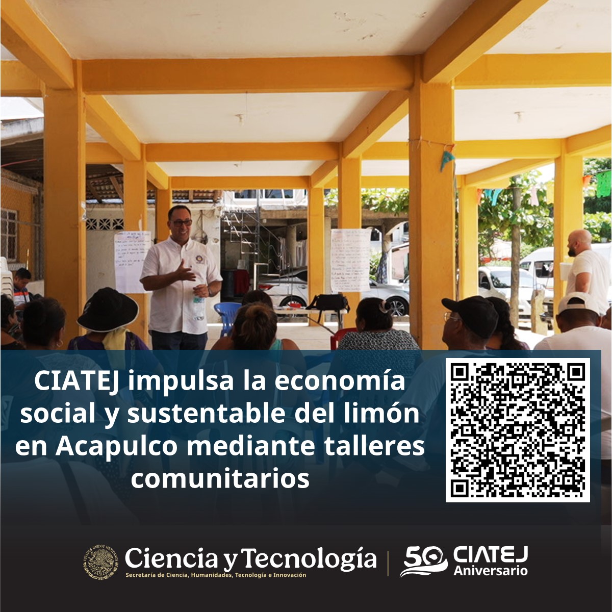 CIATEJ's tweet photo. 🍋🌱 El #CIATEJ impulsa talleres comunitarios para fortalecer la producción sustentable de limón y la economía social en Acapulco, Guerrero.
📲 https://t.co/pOGrcT1HLe
#AgriculturaSustentable #EconomíaSocial #Innovación #Ciencia #Guerrero https://t.co/wCLg7zOdng