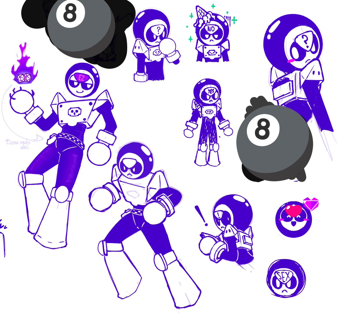 limlim_x's tweet photo. Oh si 🎱👅
#Meeple 
#brawlstars https://t.co/JZukk86YD6