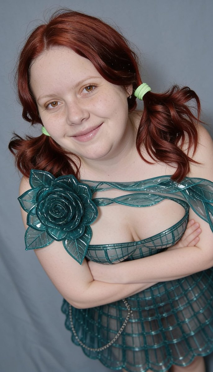 Lizzy1262629's tweet photo. Feeling elegant and shiny in my translucent teal PVC dress with rose details! 💚✨ Soft smile, red pigtails and glossy vibes ✨ 
#TealPVC #ClearDress #ShinyFashion #KinkyCute #GlossyFashion #PVCSet #PlayfulLook #ShinyPlastic #FetishFashion https://t.co/aPTCW1WbYj