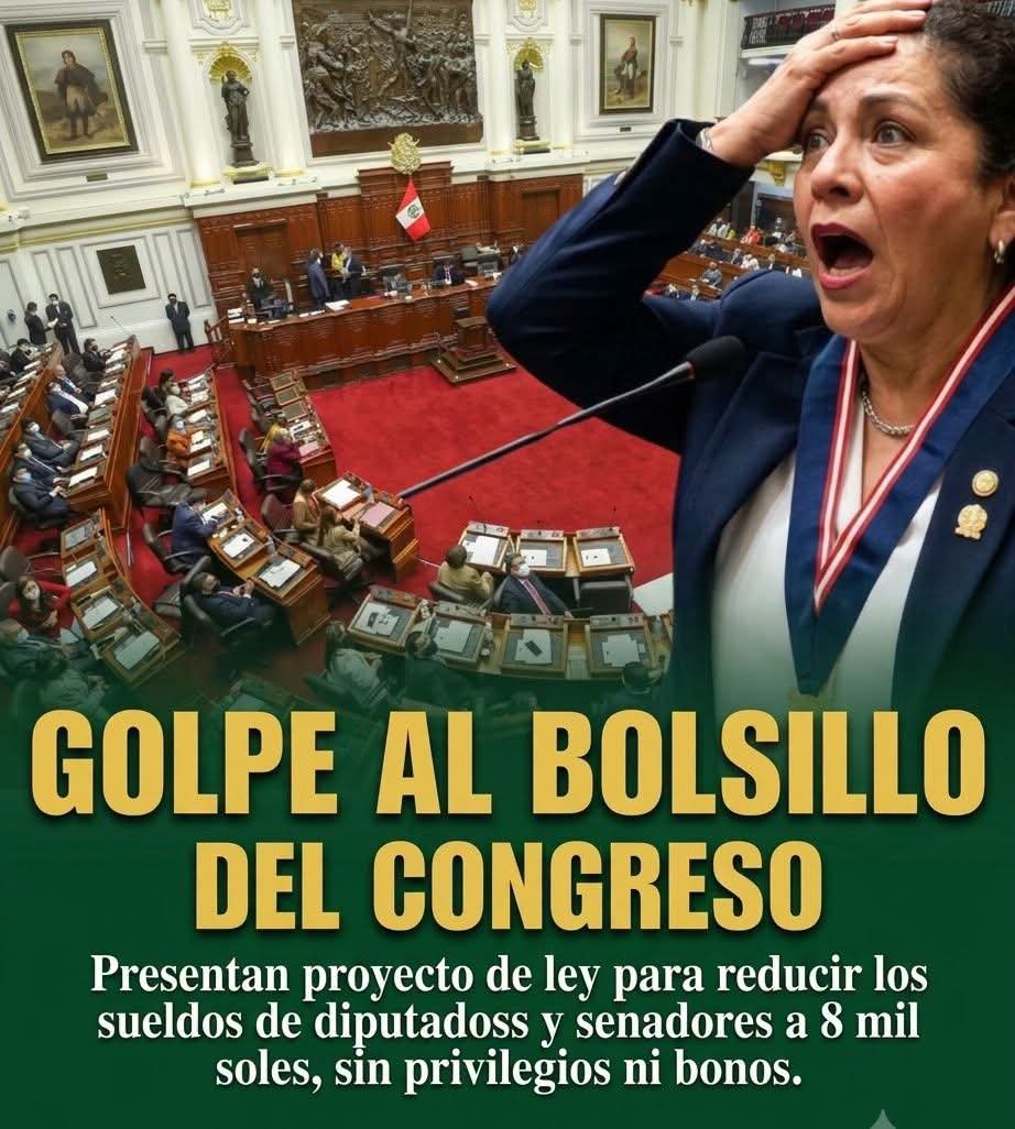 SCARLETYLAISA's tweet photo. #Diputada #CatherinPalomino presentó formalmente un #ProyectoDeLey destinado a recortar drásticamente los ingresos de los #Parlamentarios La propuesta busca establecer un #TopeSalarial de S/ 8,000 mensuales, eliminando todas las bonificaciones y privilegios q actualmente perciben https://t.co/mKbMd5ftcX